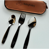 Set de couverts bébé BabyVulpy en acier inoxydable