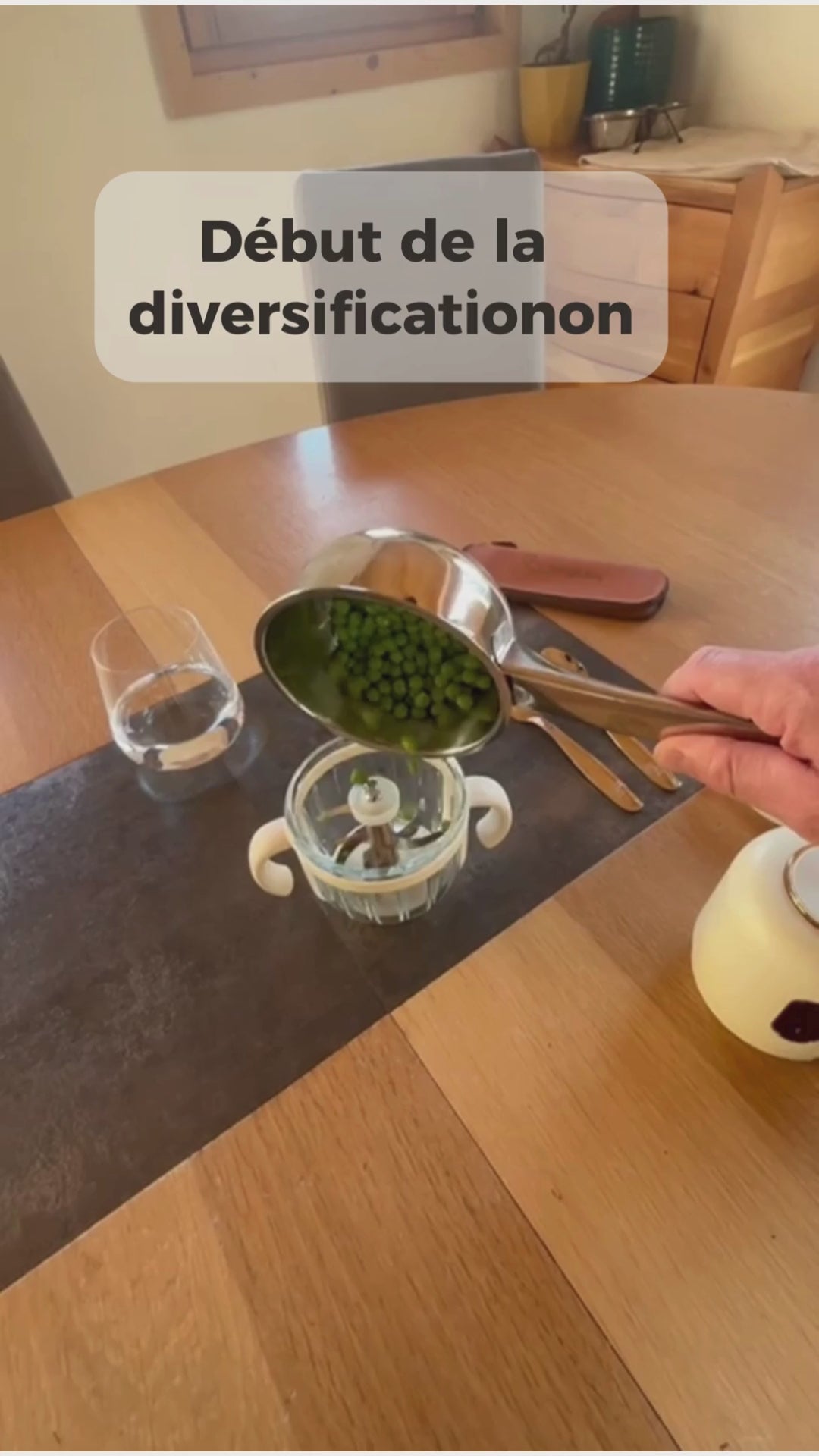 Diversification alimentaire pour bébé avec le mixeur portable