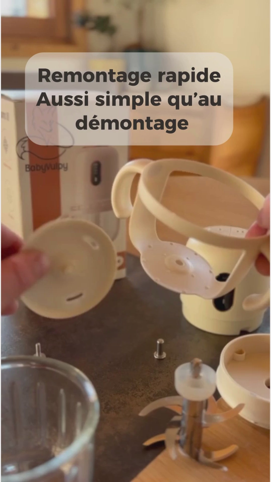 Assemblage du blender rapide 